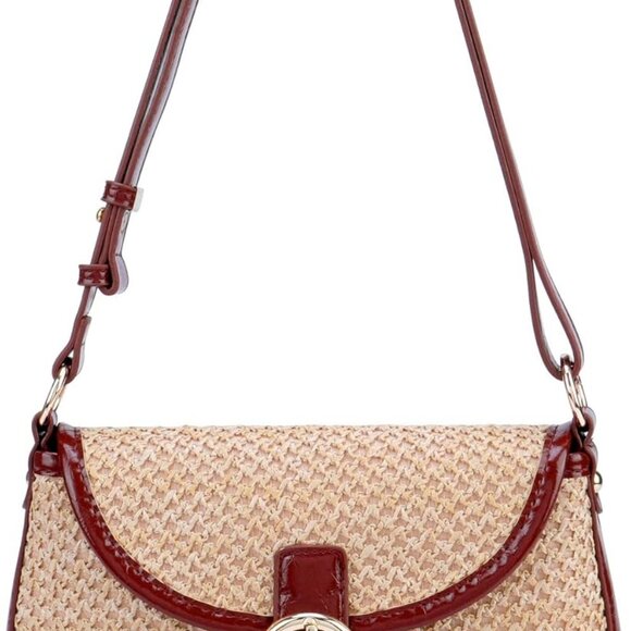 Women's Handwoven Straw Shoulder Bag Tote Large Summer Beach Handbag - Picture 1 of 8
